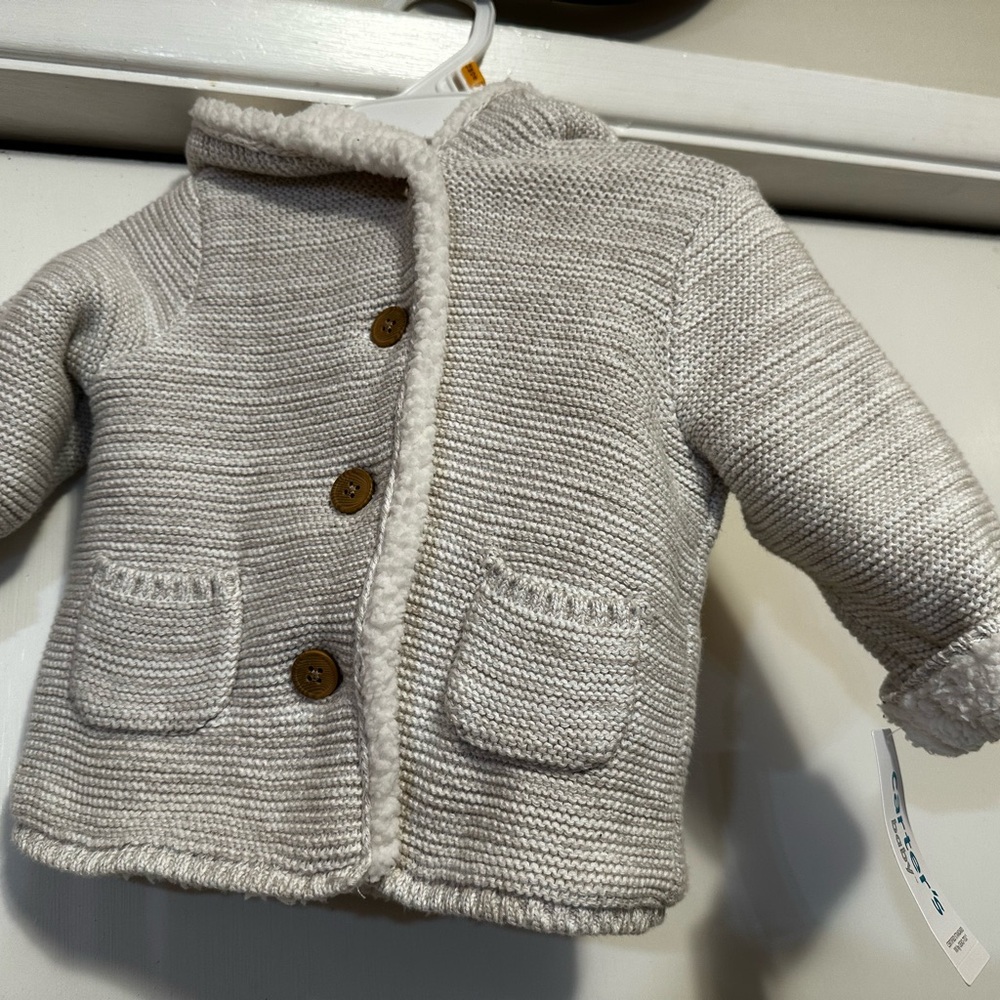 Knit bear ears hooded sweater - Carter’s - 12 months